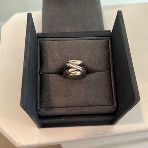 David Yurman sterling silver crossover ring